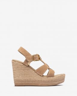 Unisa Mujer Cuña alta con pespuntes - Beige Unisa Mujer Cuña alta con pespuntes - Beige
